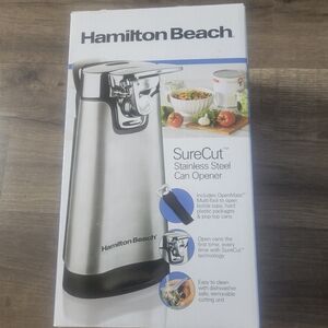 Hamilton Beach SureCut Stainless  Electric Can Opener & MultiTool Open Box Teste